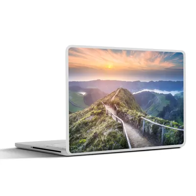 Produktbild von MuchoWow® Laptop Aufkleber Sticker Cover Berge - Sonne - Natur 40x30 cm - Laptop Dekoration - Selbstklebend