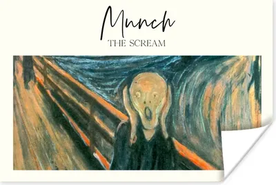 Produktbild von MuchoWow® Poster Der Schrei - Munch - Alte Meister 90x60 cm - Schlafzimmer
