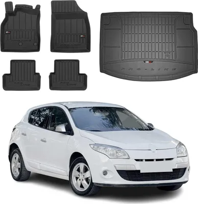 Image de OMAC Tapis & bac de coffre Set pour Renault Megane 2008-2015 Caoutchouc TPE 5x