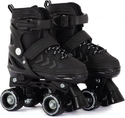Produktbild von Famanu Rollschuhe für Kinder - Verstellbar in den Größen 35-38 - Schwarz