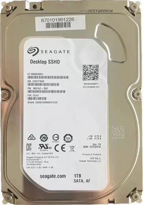 Zdjęcie produktu dla Dysk twardy Seagate SSHD ST1000DX001 1TB 7200rpm 64MB Sata III 3.5 cala