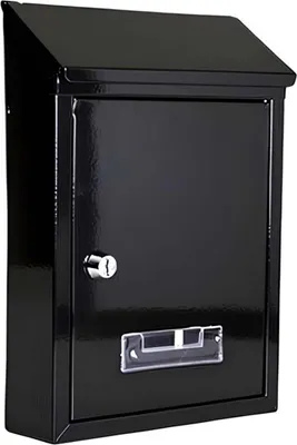 Image de Avizar, boîte aux lettres métallique étanche et inoxydable 30 × 21,7 × 7 cm, noir