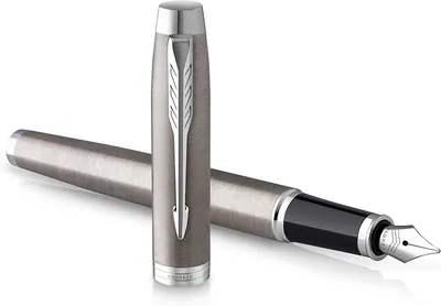 Zdjęcie produktu dla Pióro wieczne PARKER IM Brushed Metal C.C. niebieskie M pudełko upominkowe
