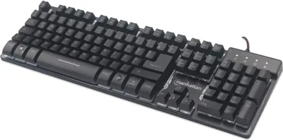 Produktbild von MANHATTAN USB-Gaming-Tastatur mit LEDs und Metallunterseite