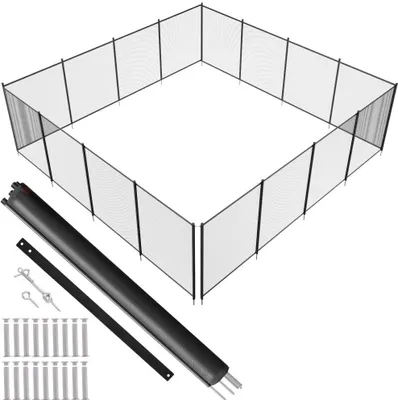 Zdjęcie produktu dla Ogrodzenie basenu, 1,21 x 14,63 m - Zdejmowane ogrodzenie basenu zabezpieczające dzieci - Montaż DIY - Ogrodzenie basenu - 340 g Siatka ogrodzeniowa na basen Teslin PVC - Chroni dzieci i zwierzęta domowe - Po prostu bezpieczna zabawa w basenie.