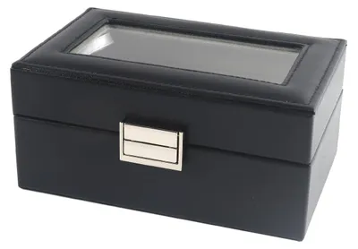 Immagine prodotto di Solidchoice - Vetrina per orologi con coperchio in vetro e 3 scomparti