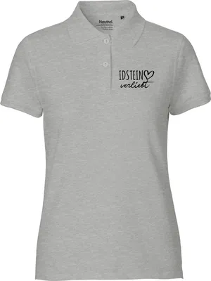 Produktbild von Huuraa Damen Polo Shirt Idstein verliebt XXL Sport Grey Bio Baumwolle Fairtrade Poloshirt Geschenkidee