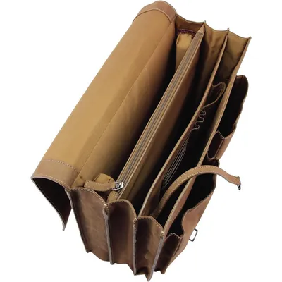 Produktbild von Pride & Soul Aktentasche EARL 47132 42x34x17cm Echtleder braun