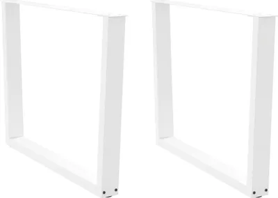 Obrázok produktu pre Nohy k jedálenskému stolu v tvare V, 2 ks, biele, 100 x (72-73,3) cm, oceľ