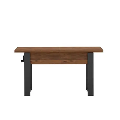 Productafbeelding van MINIO – Uittrekbare salontafel "HANKO", kleur: walnoot Warmia / zwarte poten