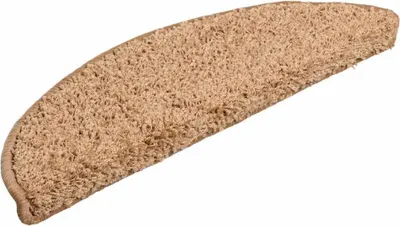 Immagine prodotto di vidaXL Tappetini 20 pezzi 56x17x3 cm Beige Semicircolare