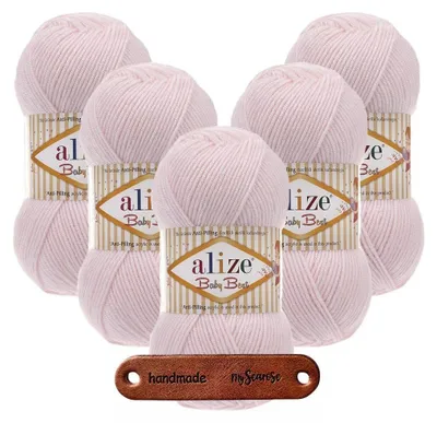 Produktbild von 5 x ALIZE Baby Best 184 Powder Pink mit Label