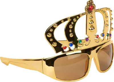 Produktbild von Krone Party Brille gold-rot - Einheitsgröße
