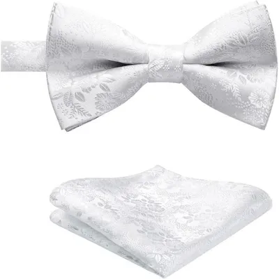 Imagen del producto de Pañuelo de bolsillo para hombre, ajustable, para esmoquin, boda, color blanco, 2 unidades