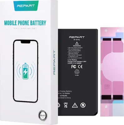 Produktbild von REPART Akku für Apple iPhone 15 Pro 3274mAh Handy Akku Li-Ion Ersatzakku Smartphone Batterie Reparatur