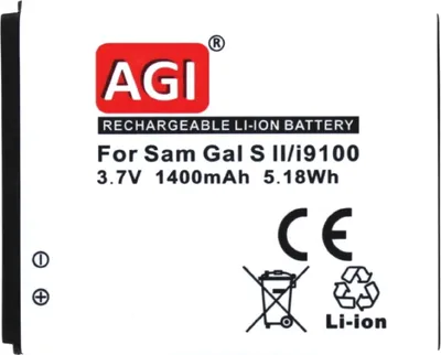 Produktbild von Akku für Samsung Galaxy S2 Li-Ion 3,7 Volt 1200 mAh schwarz.