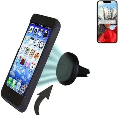 Produktbild von K-S-Trade Kompatibel mit Apple iPhone 13 Auto Handy Halterung KFZ Halter Lüftungsgitterhalterung Air Vent mount Smartphone Halter