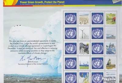 Produktbild von Briefmarken UNO - New York 2009 Mi 1161C Klb Kleinbogen (kompl.Ausg.) postfrisch Klimagipfel