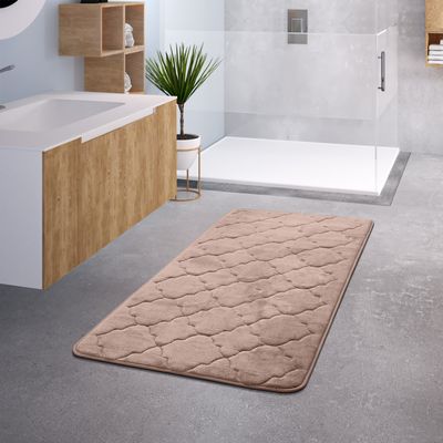 TT Home Badezimmer Badematte Duschmatte Rutschfest Waschbar Memory Schaum Stein Muster Größe 65x120 cm