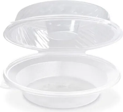 Produktbild von 125x Salatschalen klar mit Dipfach im Domdeckel  1600ml PP