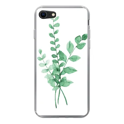 Produktbild von MuchoWow® Handyhülle Schutzhülle Hülle für iPhone 8 Aquarelle - Blätter - Pflanzen Silikon Softcase Handy Hülle - Schutzhaube
