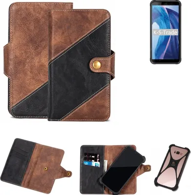 Produktbild von K-S-Trade Handyhülle Schutzhülle Bookstyle Case kompatibel mit Blackview BV6300 Klapphülle Cover Hülle Schutztasche 1x