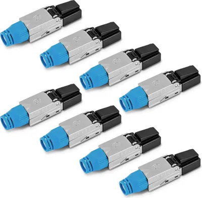 Produktbild von Netzwerk Stecker 8x Cat 8 CAT8.1 Netzwerkstecker RJ45 werkzeuglos Metall 2000MHz