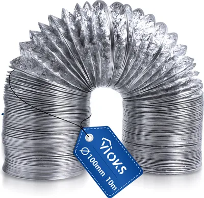 Produktbild von Alu Flexrohr 100mmØ 10m Abluftschlauch Dunstabzugsschlauch Aluminium für Lüftung