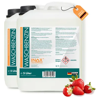 Produktbild von INOX® Waschbenzin 2x5L - Reinigungsbenzin Spezial Reiniger Benzin Entfetter