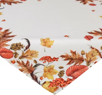 Immagine prodotto di Tovaglia KYRA stampa foglie per l'autunno in poliestere 110 x 110 cm