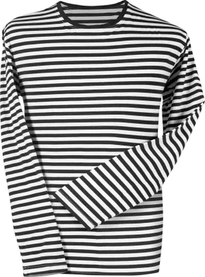 Produktbild von Ringelshirt schwarz-weiß - Faschingskostüm Kinder Kindergröße: 104