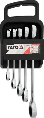 Obrázek produktu pro Yato YT-5038, Chrom-vanadiová ocel, Stříbrná, 8x9,10x11,12x13,14x15,17x19, 750 g, 5 kusů