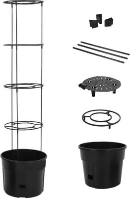 Image de Maison Exclusive - Pot à tomates anthracite Ø 39 x 150 cm, polypropylène