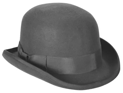 Image de Melon en laine véritable gris Taille du chapeau : 59