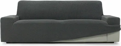 Immagine prodotto di SOFASKINS® Copridivano Super Stretch, Copridivano 2 Posti, Traspirante, Confortevole e Durevole, Facile da installare, Dimensioni (140-180 cm), Colore Grigio Scuro