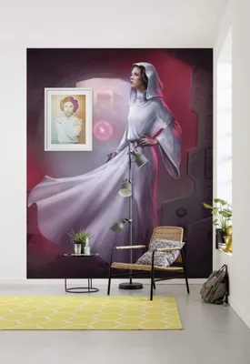 Zdjęcie produktu dla Tapeta flizelinowa Komar "Star Wars Classic Leia" - rozmiar: 200 x 250 cm (szerokość x wysokość), 4 panele