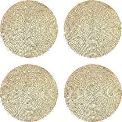 Produktbild von Tischsets rund, PVC, 4-teilig, hitzebeständig, für den Esstisch