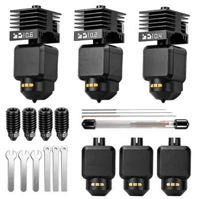 3er-Set Metall-Hotends 0,2/0,4/0,6 mm für Bambu Lab Drucker