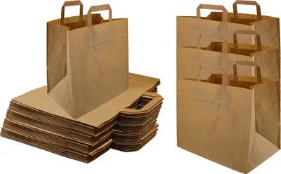 Produktbild von Papiertragetasche 32+16 x 27 cm Braun 1 x 250 Stück