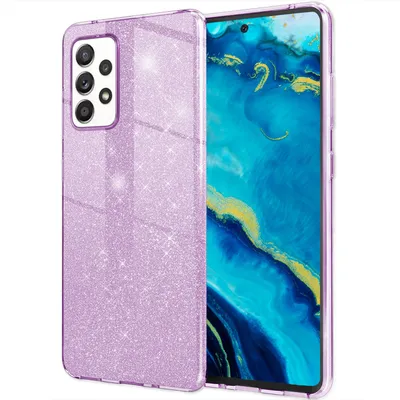 Obrázek produktu pro NALIA Odolné třpytivé pouzdro pro Samsung Galaxy A53, lesklé třpytivé hybridní ochranné pouzdro Zesílené silikonové pouzdro na mobilní telefon fialové barvy