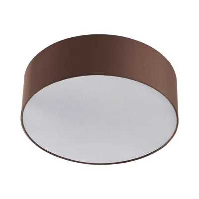 Produktbild von Lindby Deckenleuchte Sebatin, Ø 40 cm, hellbraun, Stoff, E27
