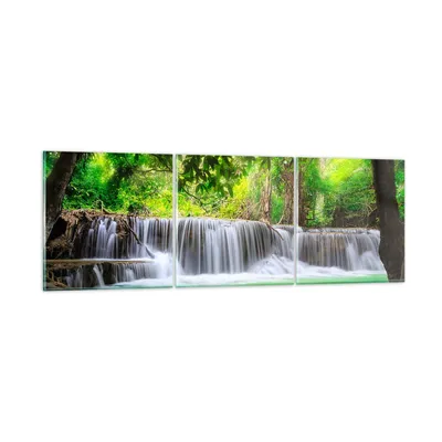 Produktbild von Bilder auf glas - Wasser Park Natur Landschaft - 150x50cm - Glasbilder - Wandbilder - Kunstdruck - zum Aufhängen bereit - Wanddekoration aus Glas - Glas Bilder - Wandbild auf Glas - GCA150x50-2502