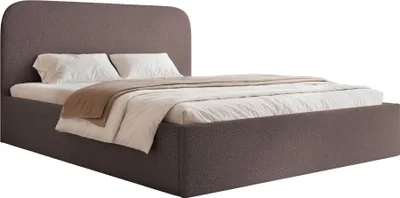 Produktbild von Selsey Sonvivo - Polsterbett 140x200 mit Bettkasten, Bouclé, braun