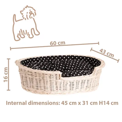 Produktbild von Hundekorb aus Weide oval 60X43 H16 CM