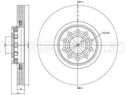 Produktbild von 2x METELLI Bremsscheibe 23-0747C für VW PASSAT Variant (3B6) PASSAT (3B3) 52 4mm
