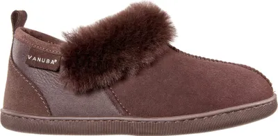 Produktbild von Vanuba Karayaka Lammfell Hausschuhe Damen Schuhe - Badelatschen Damen Hausschuhe - Leder Wolle Pantoffeln Damen - Bequeme Schuhe Damen Lammfell-Hausschuhe - 37 EU Leder Harz Braun Braun
