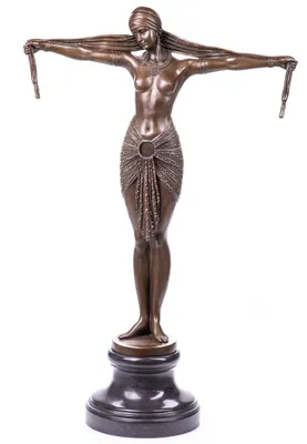 Produktbild von Bronzeskulptur Schaltänzerin nach Chiparus 73cm Antik-Stil Replikat