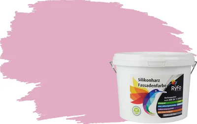 Produktbild von RyFo Colors Silikonharz Fassadenfarbe Lotuseffekt Trend Lotusrosa 3l - bunte Fassadenfarbe, weitere Rot Farbtöne und Größen erhältlich, Deckkraft Klasse 1