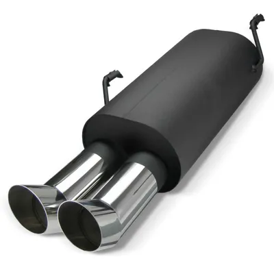 Produktbild von KDS Stahl Sportauspuff Auspuff 2x76 rund DTM Peugeot 206 mit Edelstahl Endrohr