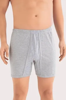 Produktbild von 4 Pack Herren Boxershorts breite Lange Grau XXL-8 Slips Unterhosen %100 Baumwolle K-61